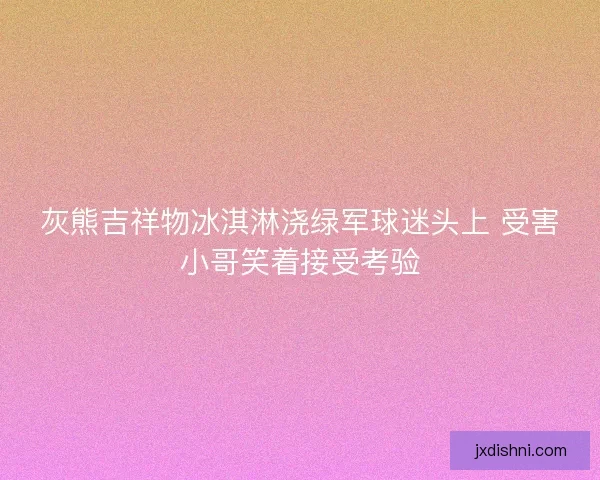 灰熊吉祥物冰淇淋浇绿军球迷头上 受害小哥笑着接受考验