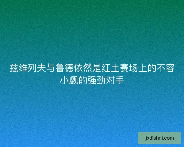 兹维列夫与鲁德依然是红土赛场上的不容小觑的强劲对手